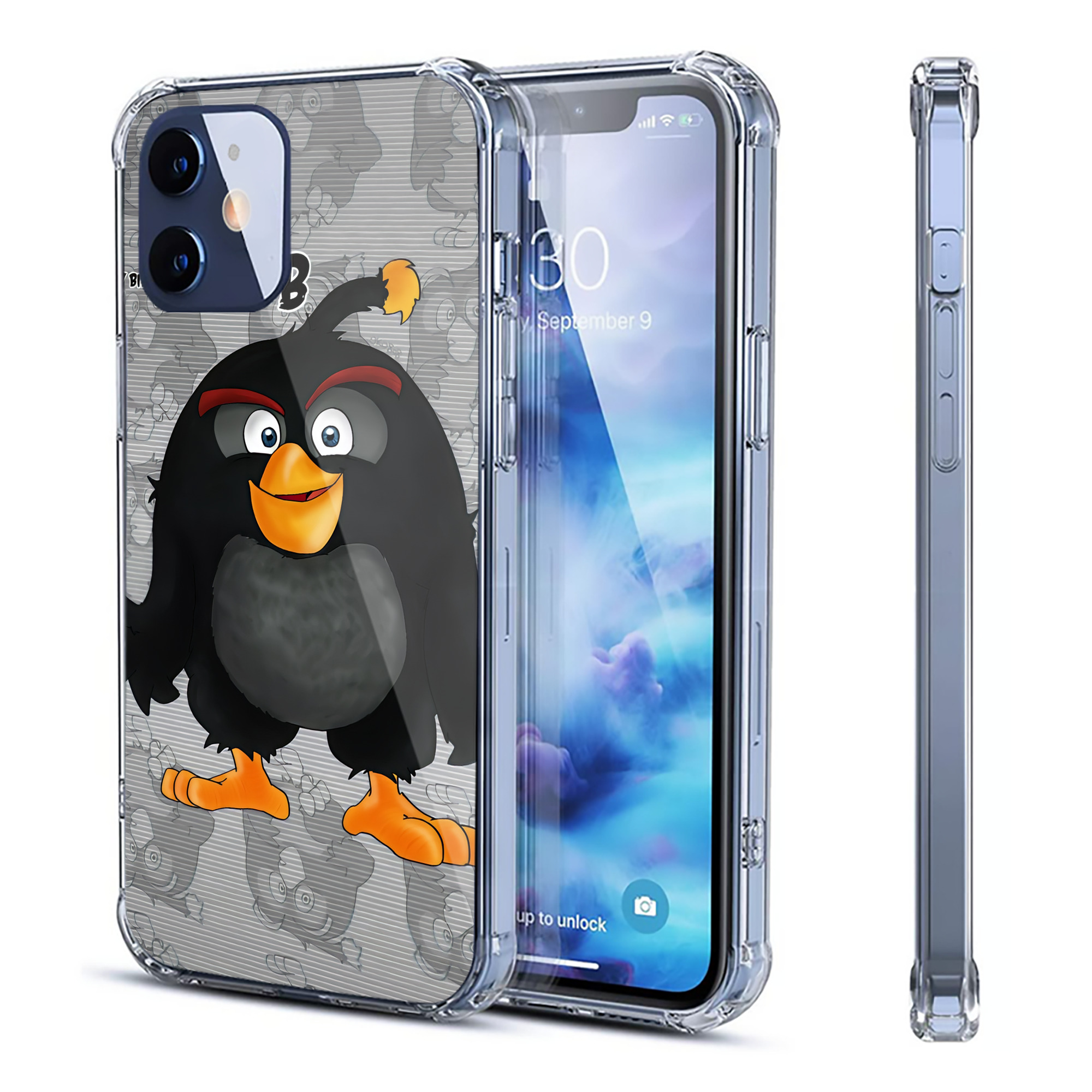（画像用） Angry Birds アングリーバード 【iPhone 12シリーズ対応】透明スマホケース（クリアソフトケース）